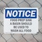 Signmission Food Prep Sink Only A Basin Should Be Used, 10 in W x Rectangle, Plastic OS-2PACK-NS-P-710-L-12833 - alternate 2